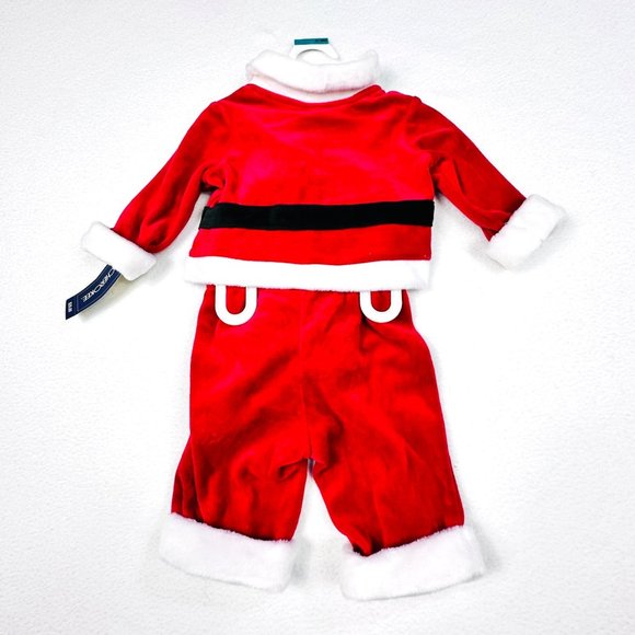 Cherokee Red Velvet Santa Suit with Hat for Kids 0-3 Months - NWT - Picture 3 of 7